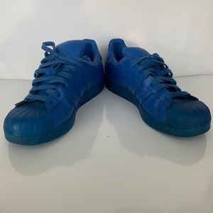 Adidas Superstar Adicolour Blue Leather Trainers